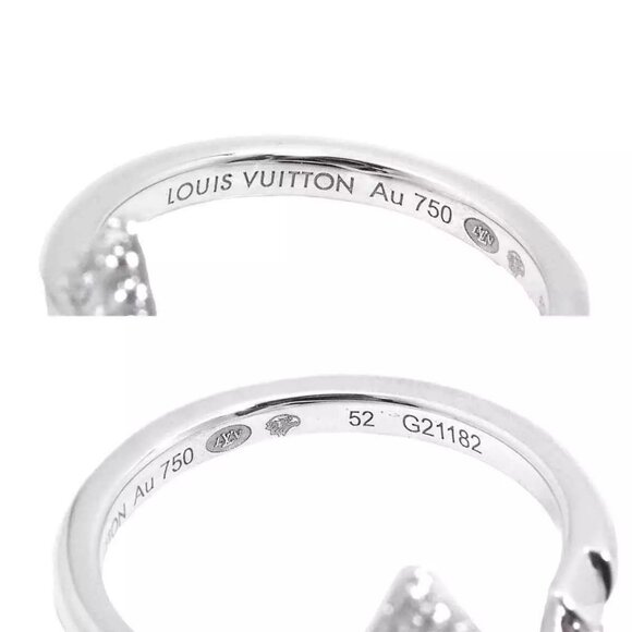 LOUIS VUITTON Diamond Ring 18K WG 750 size52 6(US) 90240900 - Picture 4 of 8